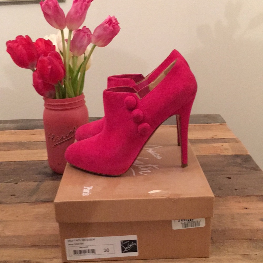 Christian Louboutain Suede Booties